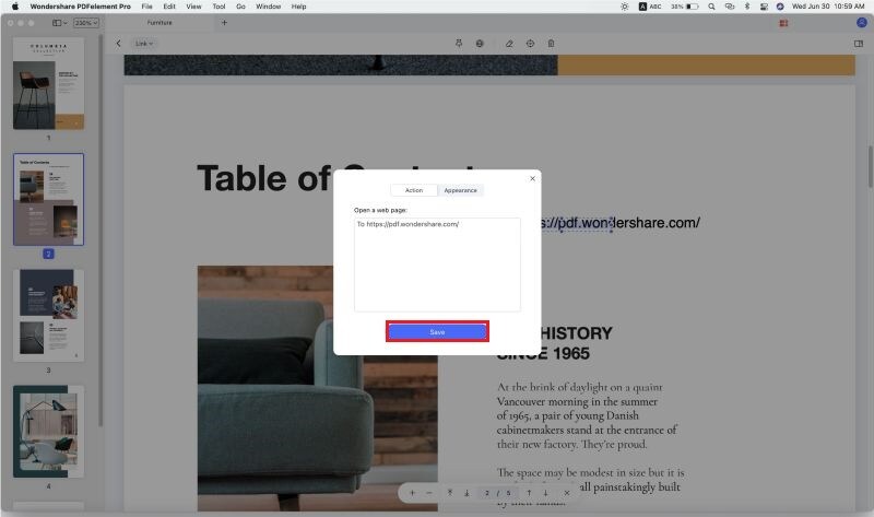 pdf with active links word for mac